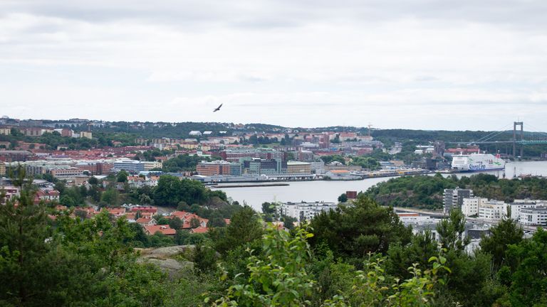 Utsikt från Ramberget över Göta Älv.