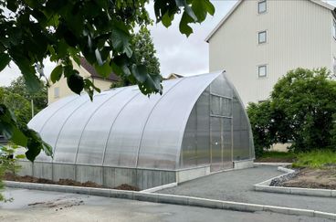 Bild på Majornas staddelsväxthus vid Sannaplan. 