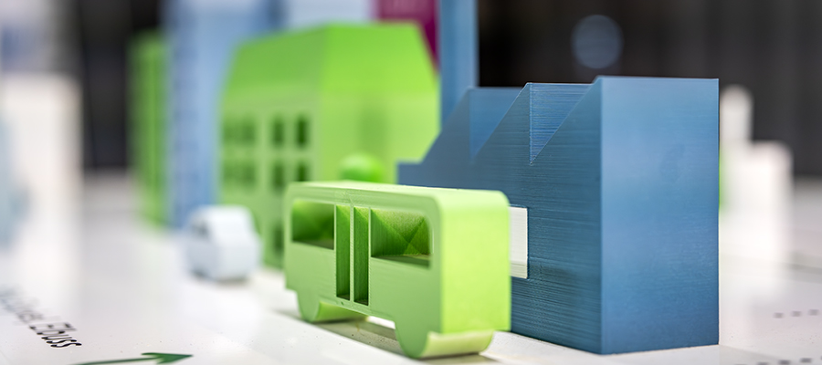 Utst&auml;llaren G&ouml;teborg Energis modell f&ouml;rest&auml;llande stadens energisystem. Foto: Ulrik Fallstr&ouml;m. 