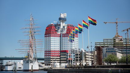 Bild på omgivningen runt läppstiftet och hamnen vid Operan i Göteborg.