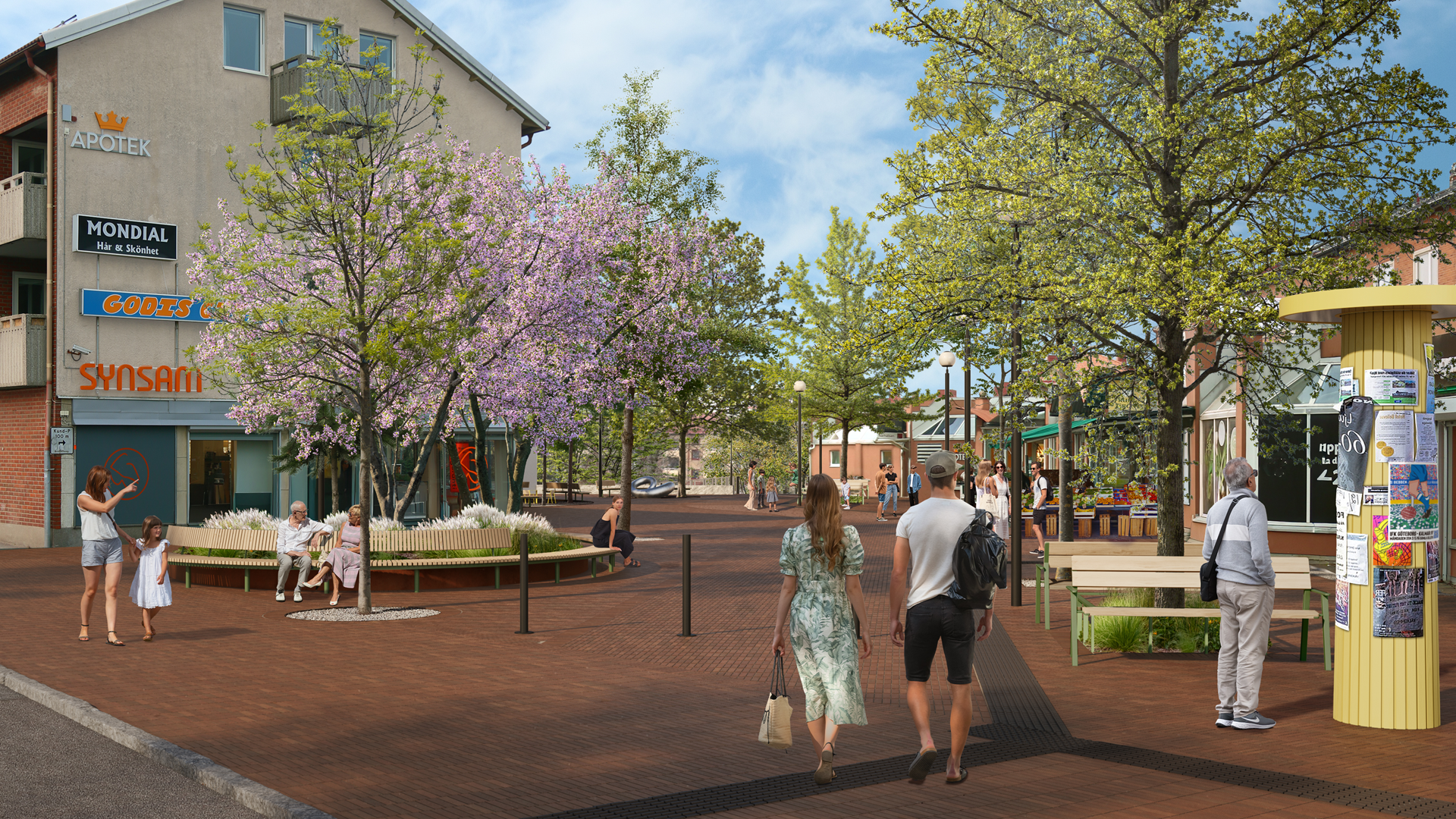 Munkebäckstorget blir en grön och tillgänglig mötesplats