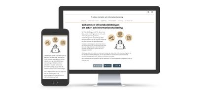 Bildskärmar med text