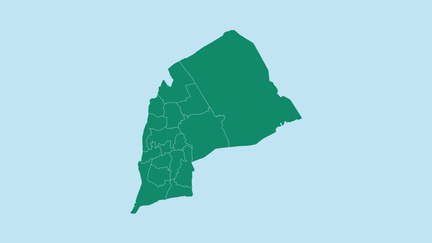 Kartbild över stadsområdet Nordost.