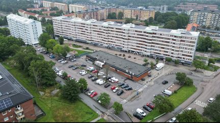 Flygvy av Friskväderstorget