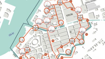 historisk karta för fästningsstaden
