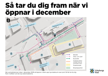 Så tar du dig fram i Centralenområdet när vi öppnar i december 2026