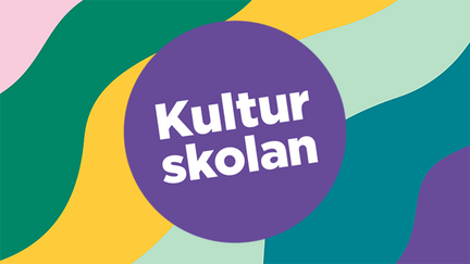 Olika färger i vågor och texten Kulturskolan.