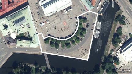 Markering av projektområdet.