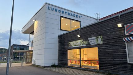 Lundbybadets entré.