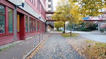 Bild på cykelbana som ska byggas om till pendlingscykelbana