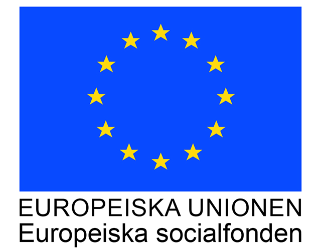 EU flagga och texten Europeiska socialfonden