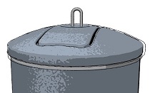 Beh&aring;llare med enkroksystem