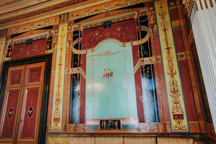 Pompejanska rummet med väggmålningar av Fritz Hagedorn.