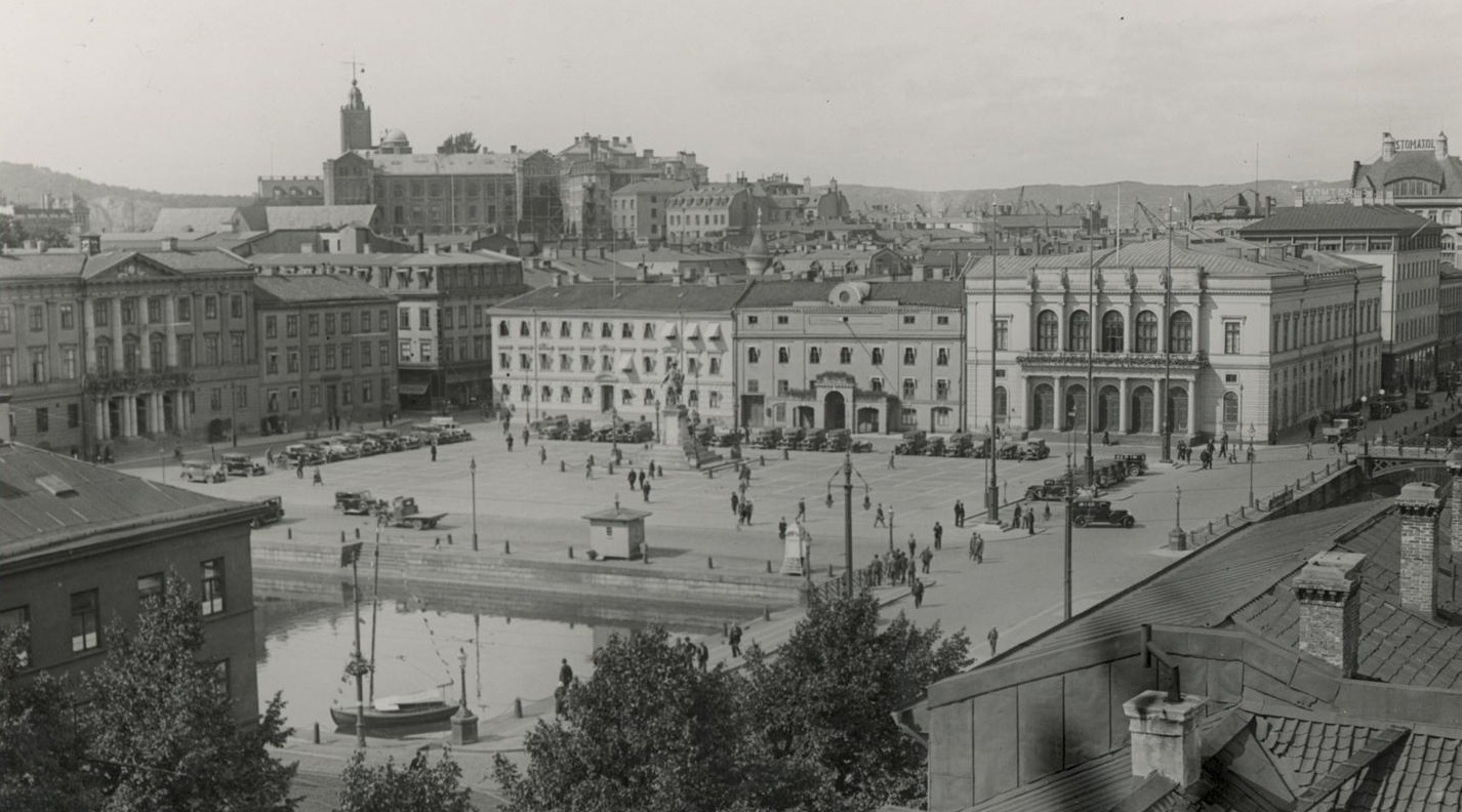 Kvarteret Högvakten på 1930-talet. Källa: Göteborgs stadsmuseum