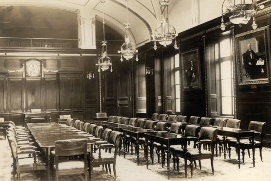Börsens sessionssal 1922.