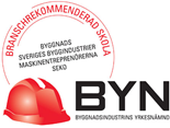 Logotyp f&ouml;r BYN, Byggnadsindustrins yrkesn&auml;mnd.