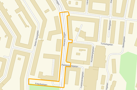 Karta över arbetsområde.