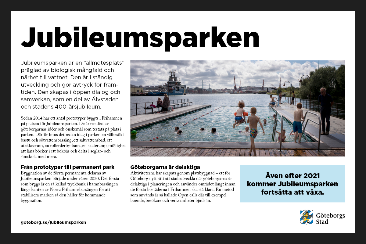 Exempel på två stora vepor med information om stadsutveckling