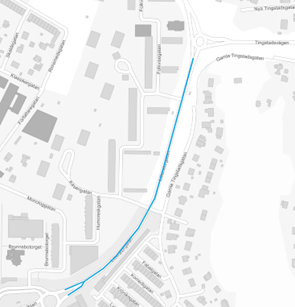 Karta över arbetsområdet.