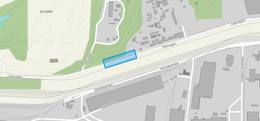Karta över arbetsområdet.