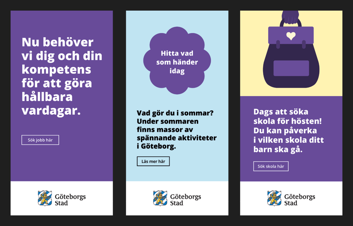 Exempel på webbannonser, stående format Exempel på webbannonser, stående format