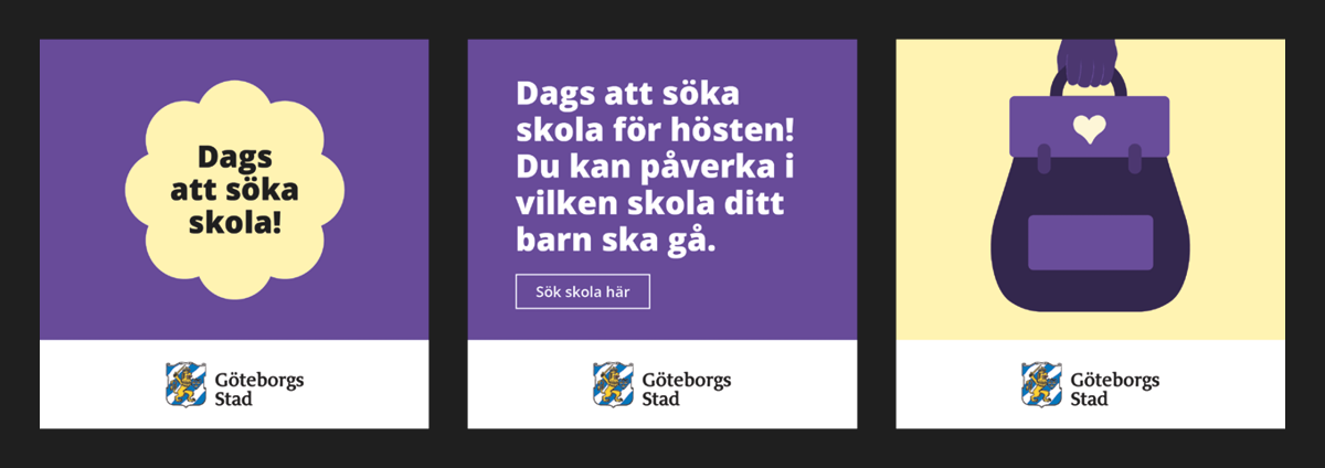 Exempel på webbannonser, kvadratiskt format