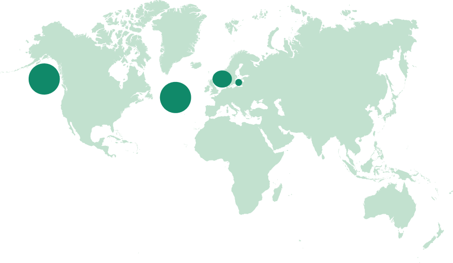 Karta &ouml;ver knubbs&auml;lens utbredning.
